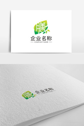 简约绿色健康食品膳字LOGO