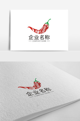 简约火爆辣椒餐饮行业膳字LOGO