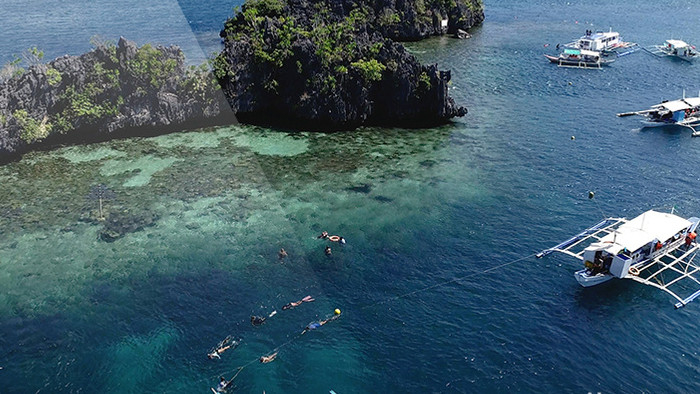 航拍超美的海岛视频