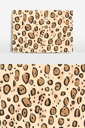 豹纹花纹底纹插画