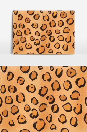 花纹豹纹底纹插画