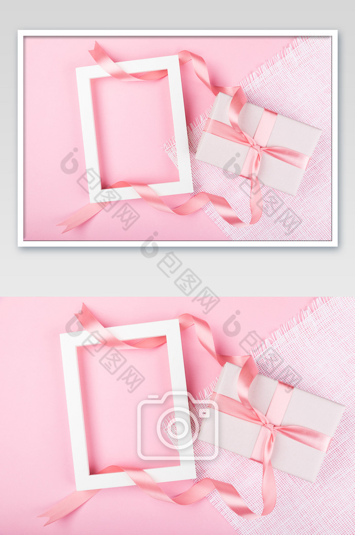 粉色节日礼物留白静物底图图片图片