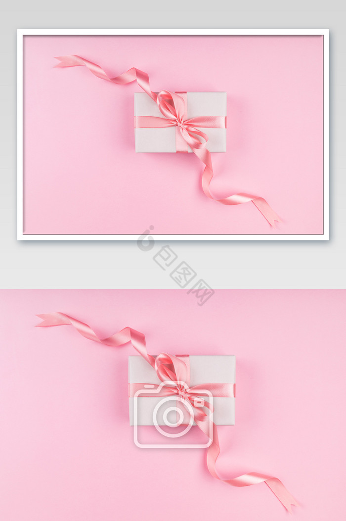 粉色简约少女心礼物盒图片
