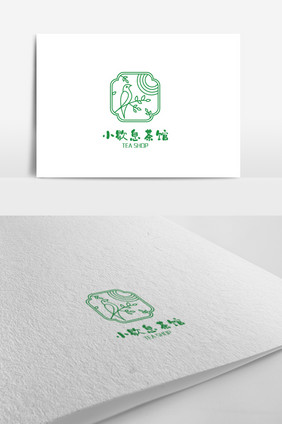 中国风简洁大方茶馆logo设计