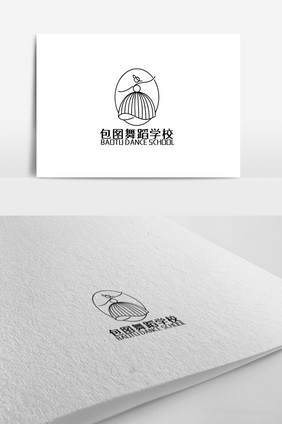 简洁大方舞蹈学校logo设计