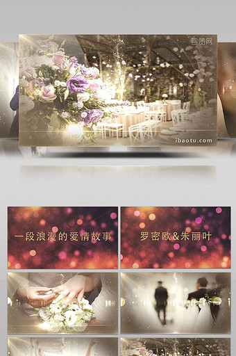 时尚魔法粒子婚礼现场视频AE模板图片