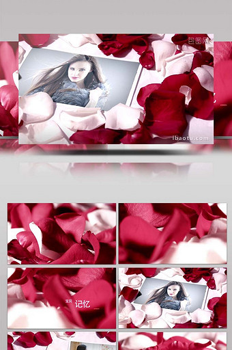 浪漫情侣爱情婚礼写真集相册展示AE模板图片