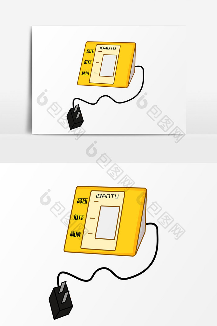 卡通手绘血压计元素
