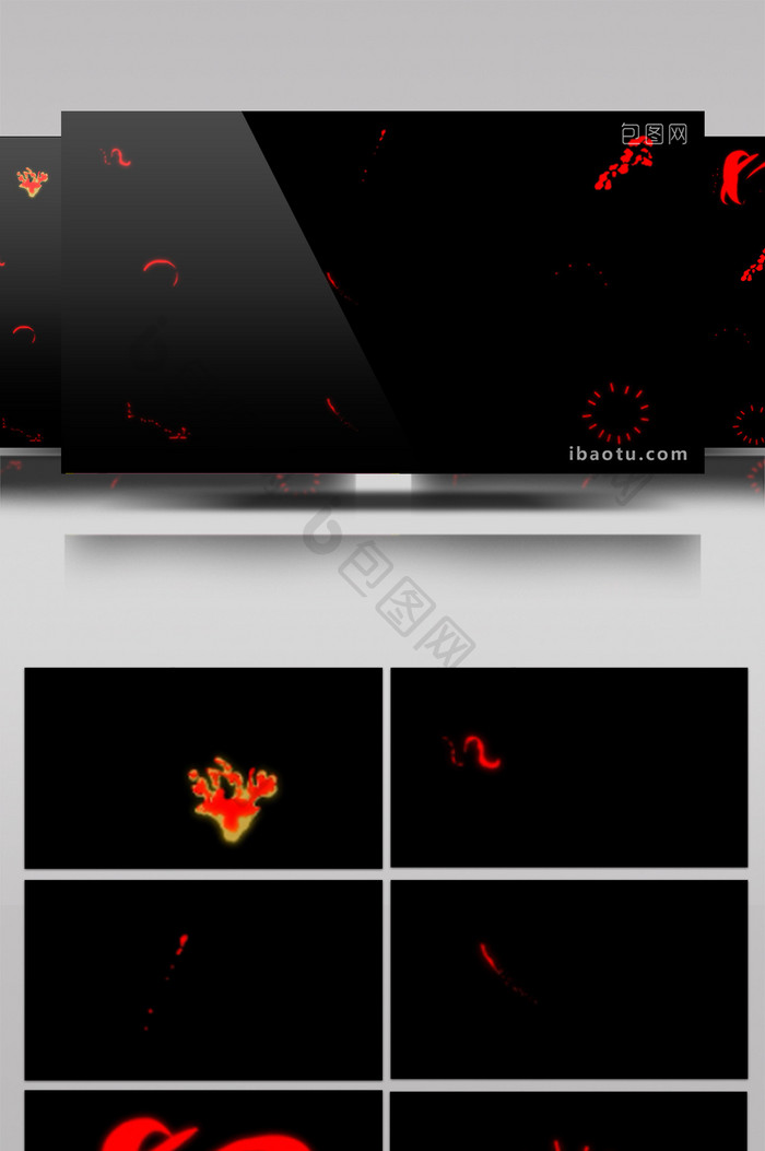 100组红色液体动态动画素材视频