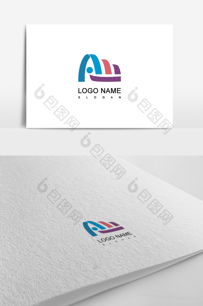 彩色创意线条logo