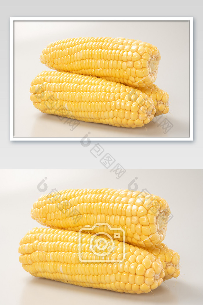 黄色新鲜玉米高清摄影图