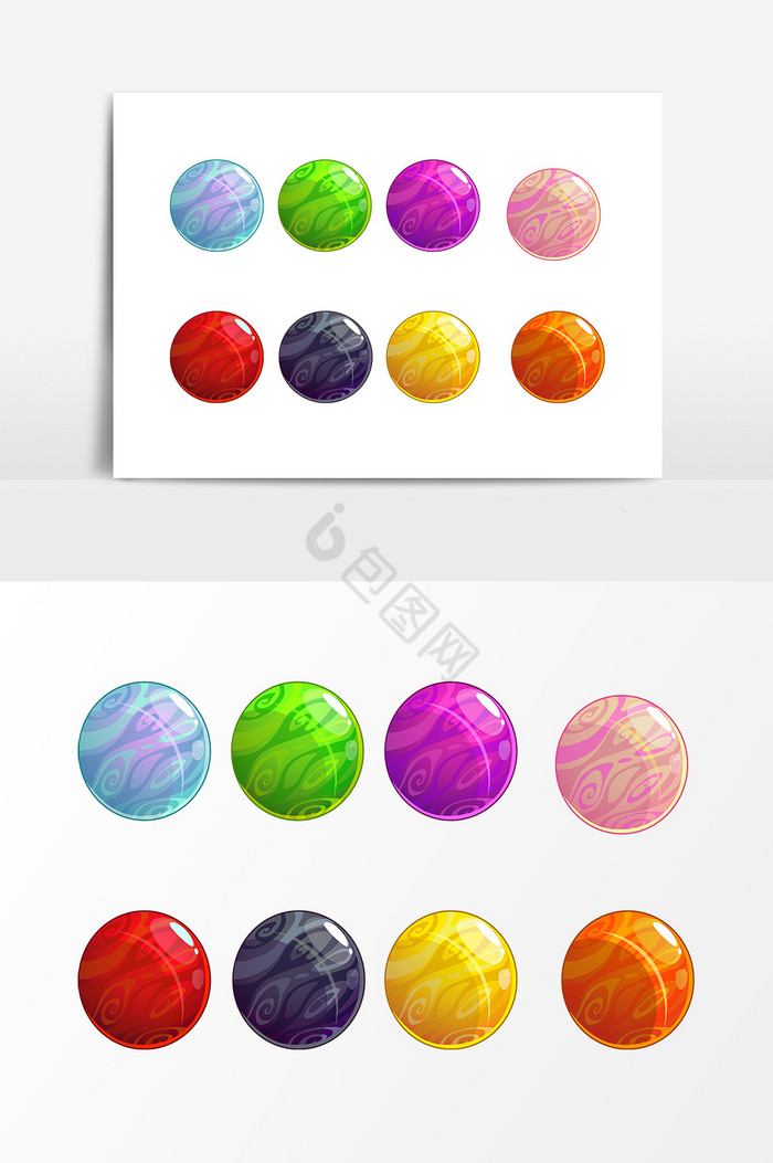 彩色几何圆形球体图片