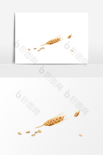 创意大气小麦装饰元素图片