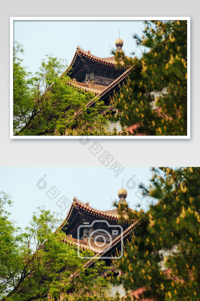 北京夏日故宫高清俯视建筑高清摄影图