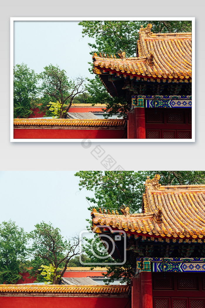 夏季北京故宫城墙外观望内部高清摄影图图片