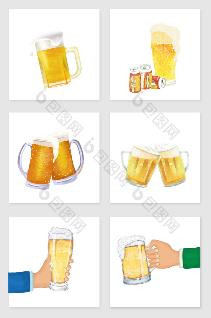 热闹啤酒节插画图片图片