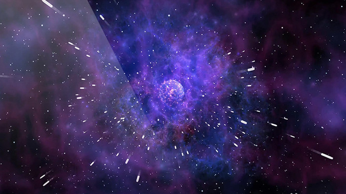 紫色大气星空粒子晚会背景视频素材