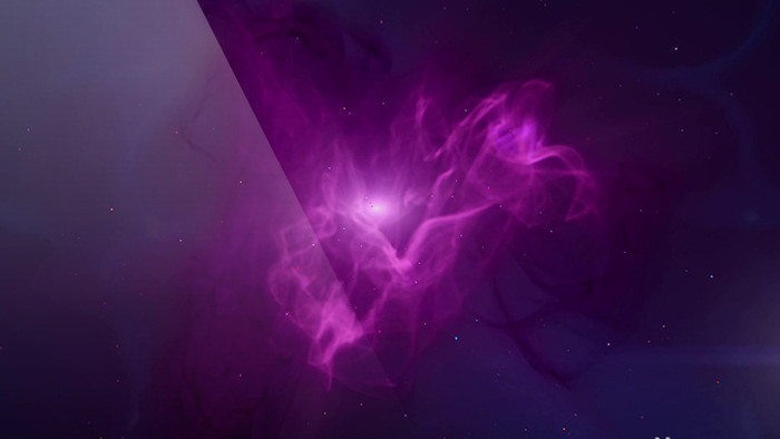 紫色梦幻大气粒子光芒星空闪烁背景视频