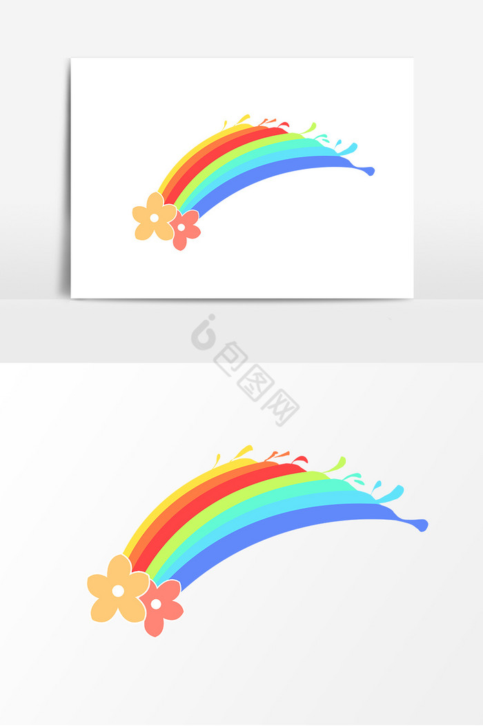花朵彩虹装饰图片