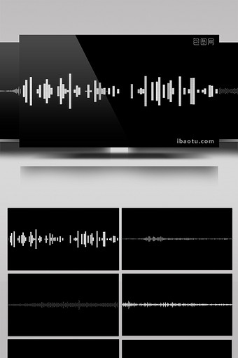 10组音乐条形律动频谱可循环视频素材图片