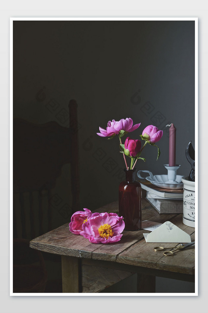 粉色芍药鲜花摄影图片图片