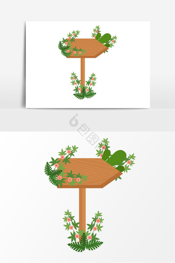植物指示牌图片