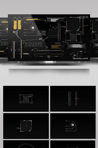 25种HUD高科技信息UI界面动画图片