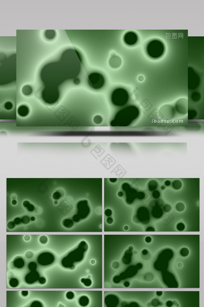 大气震撼绿色细胞蠕动企业宣传视频元素