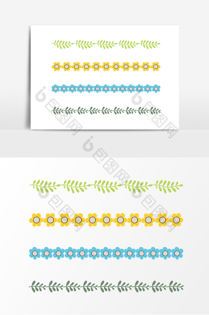 植物分割线设计素材