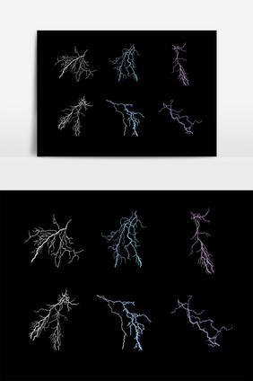 闪电效果设计素材