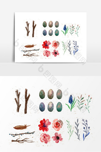植物花朵树枝素材图片