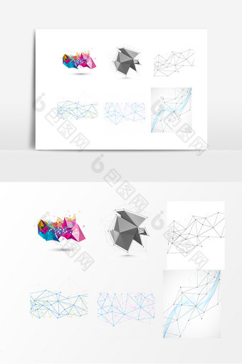 几何结构线条科技素材图片