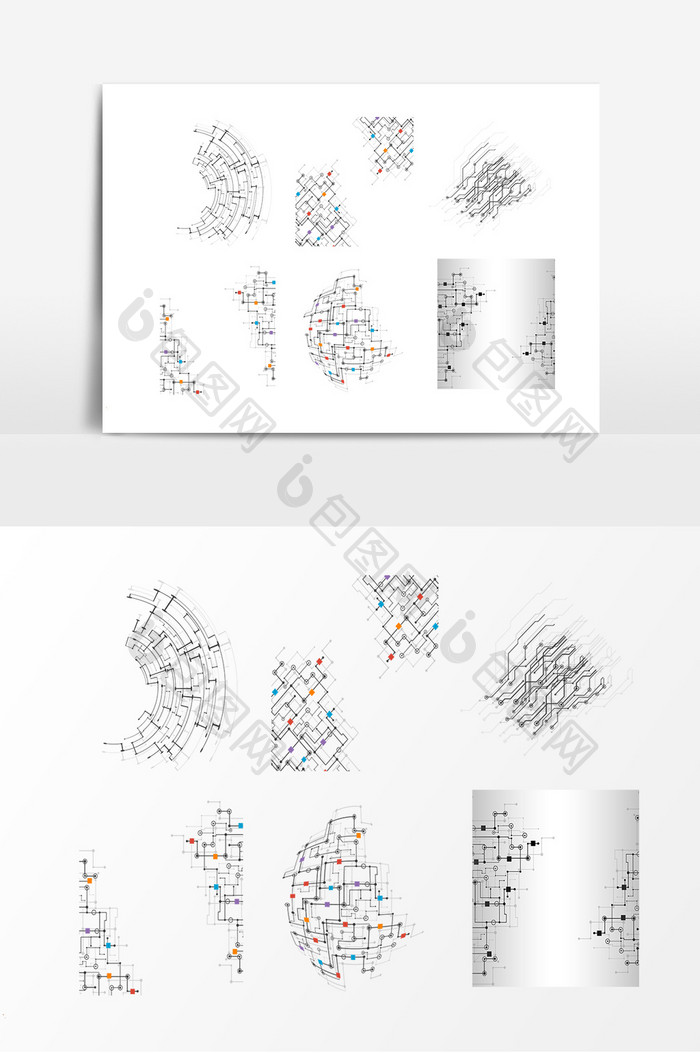 商务科技电路设计元素