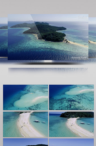 航拍天堂般的海岛视频图片
