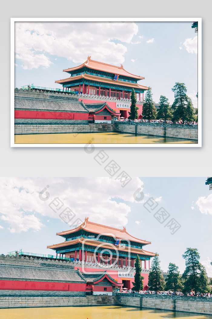 北京故宫后门天晴摄影图