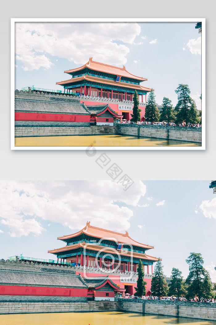 北京故宫后门天晴摄影图图片
