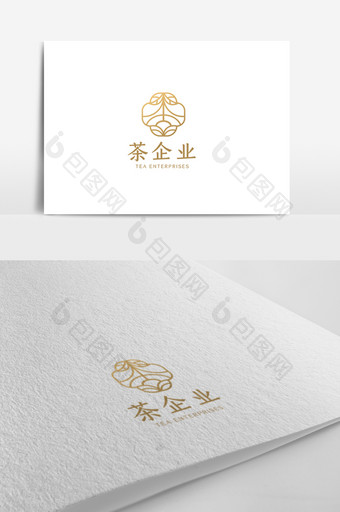 大气简洁中式简约茶叶企业logo模板图片
