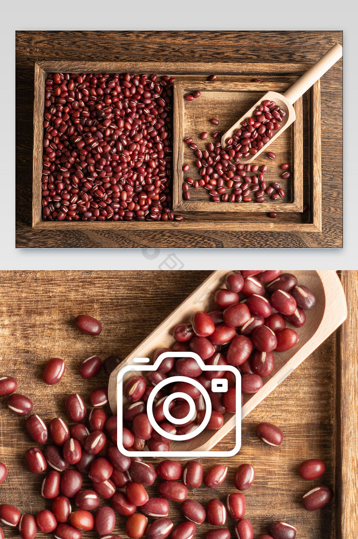 俯拍红豆中式摄影图