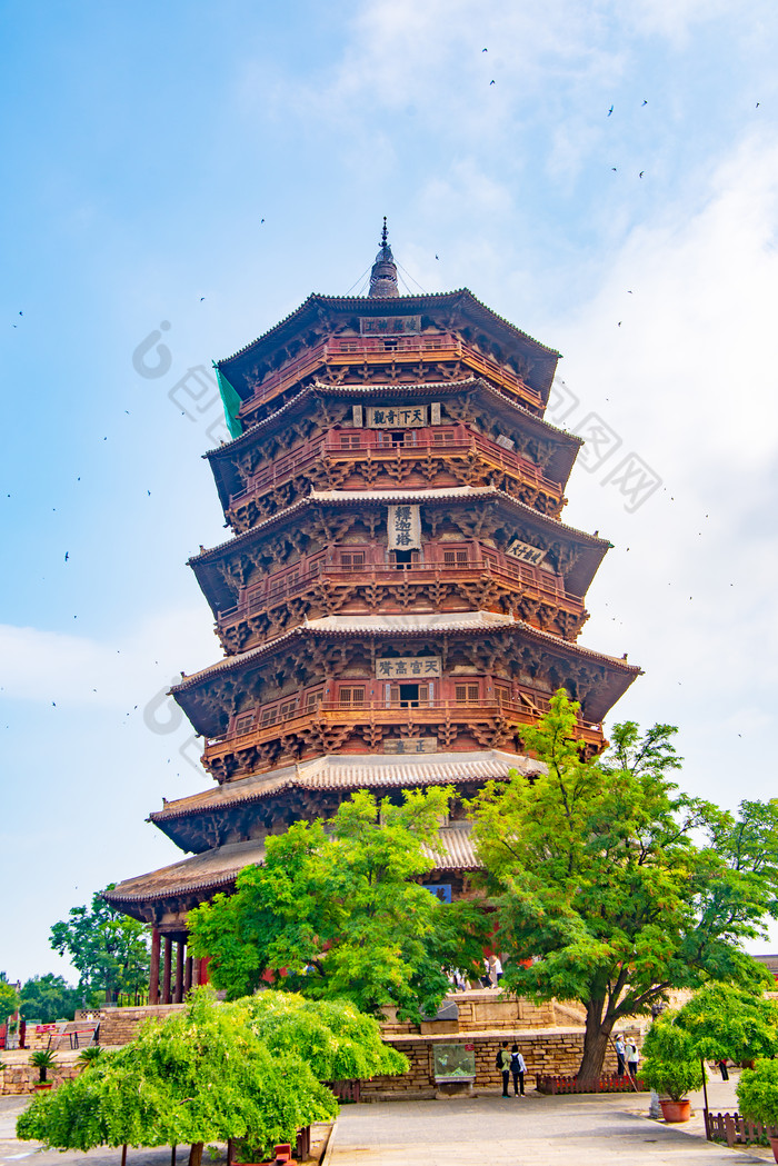 山西朔州木塔寺庙木构传统文化特写