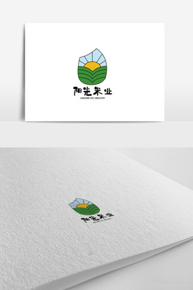 简洁大方插画风格logo设计