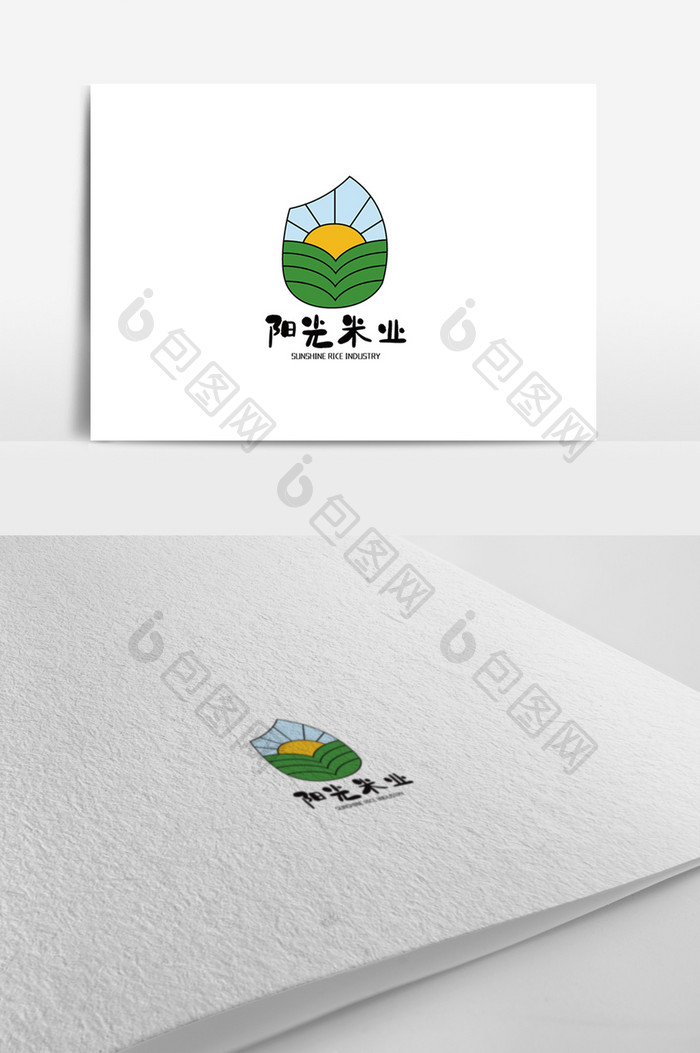 简洁大方插画风格logo设计