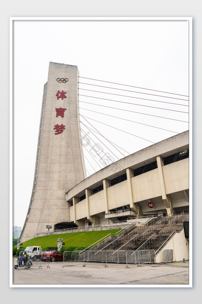 杭州城市建筑黄龙体育中心大气城市标志图片