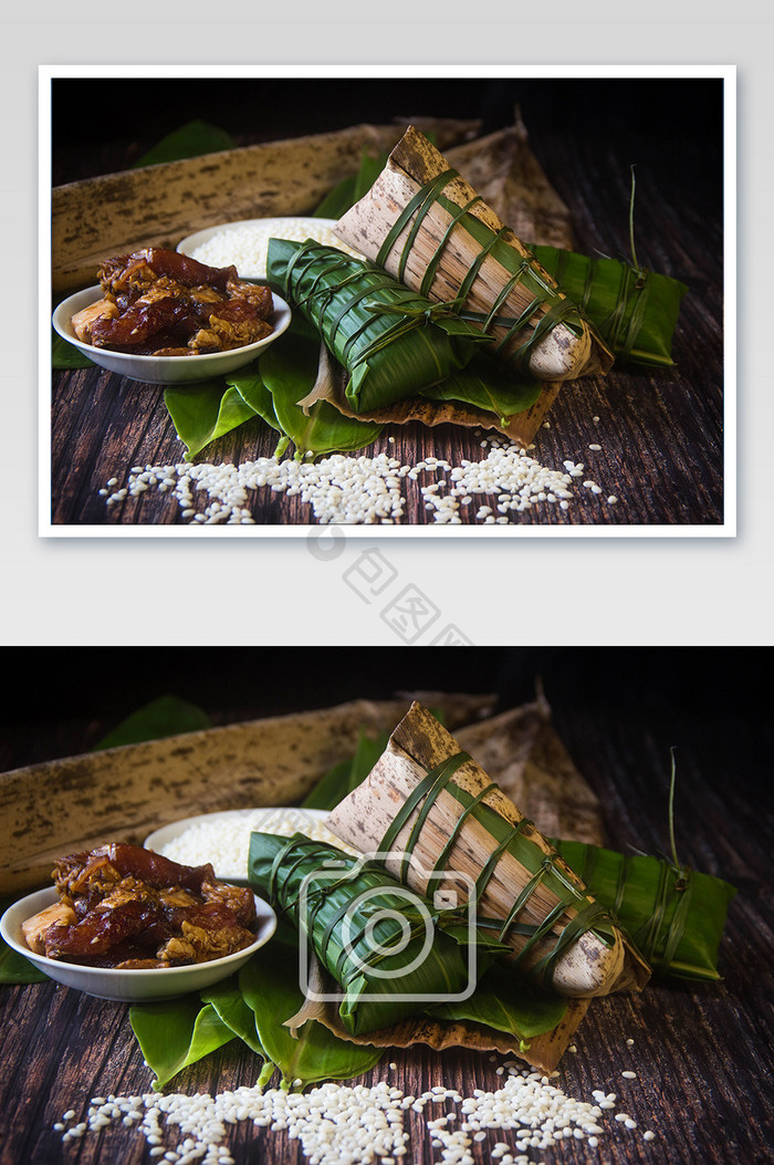 端午节美食粽子摄影图