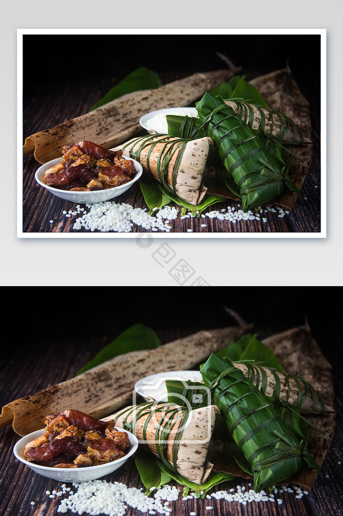 端午节传统美食粽子摄影图片