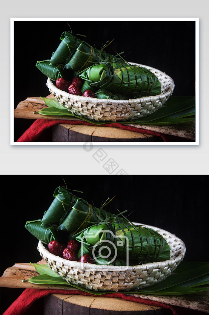 端午美食粽子摄影图