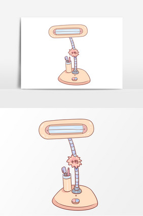 考试学习台灯形象元素