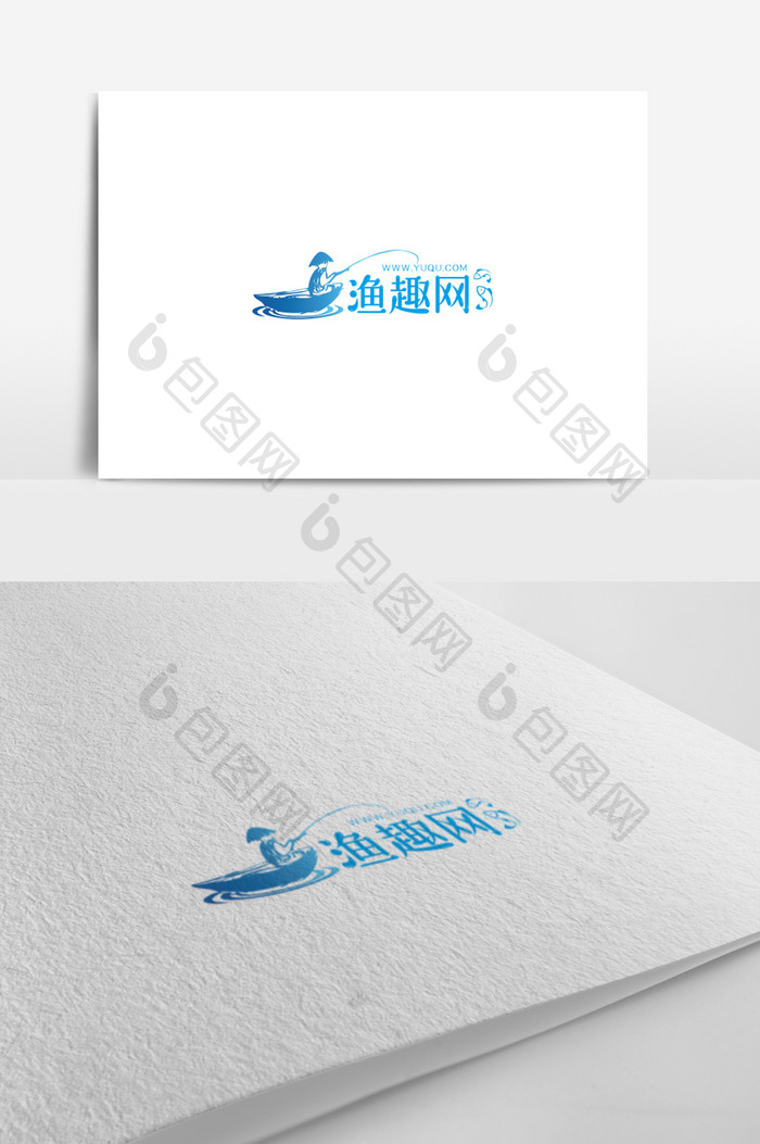 钓鱼标志设计渔具logo渔趣网logo