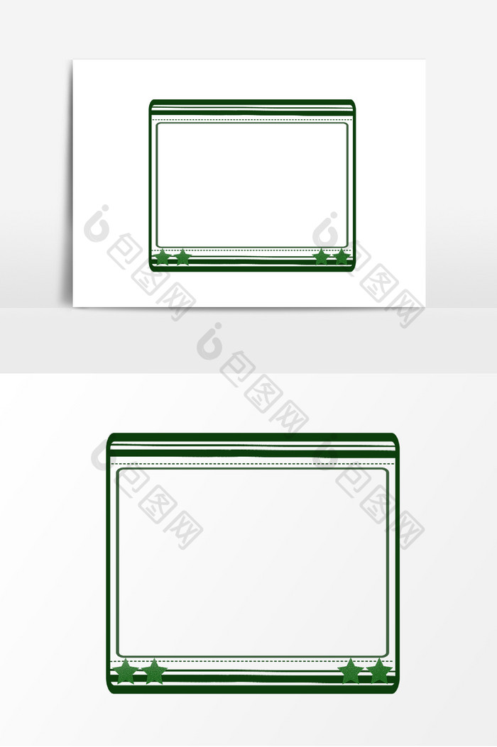 星星圆点手绘边框图片相框