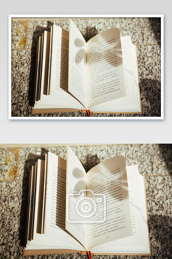 翻开图书光影下唯美摄影图图片下载