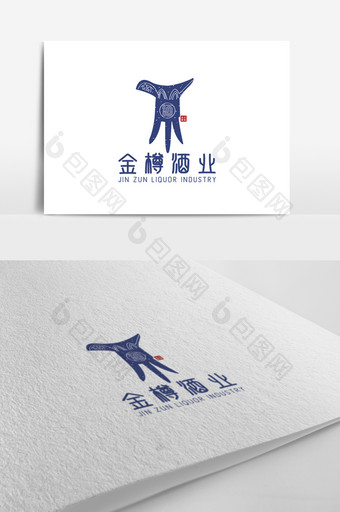 中国风酒业企业logo设计图片